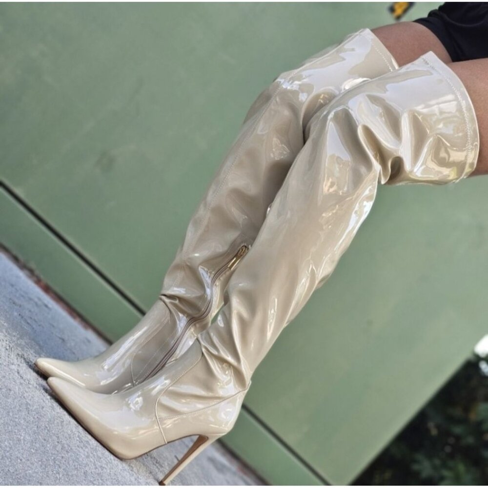 Women's Thigh High Over the Knee Stiletto Boots - Picture 6 of 8